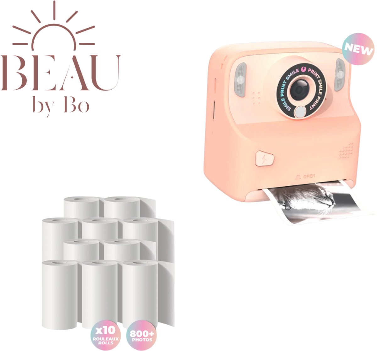 Bundel MOB Pixiprint Camera Roze + Pixiprint Refill Kit - 10 rollen