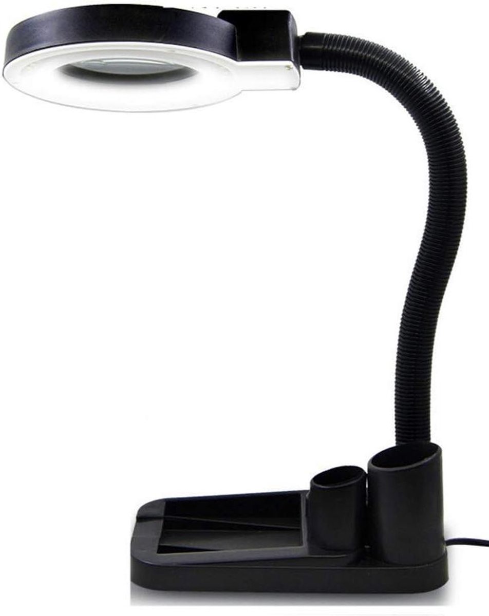 Desktop Lamp - Vergrootglas Lamp - Gedetailleerd Werk - 40 LED Verlichting - 5x & 10x Vergroting - Zwart