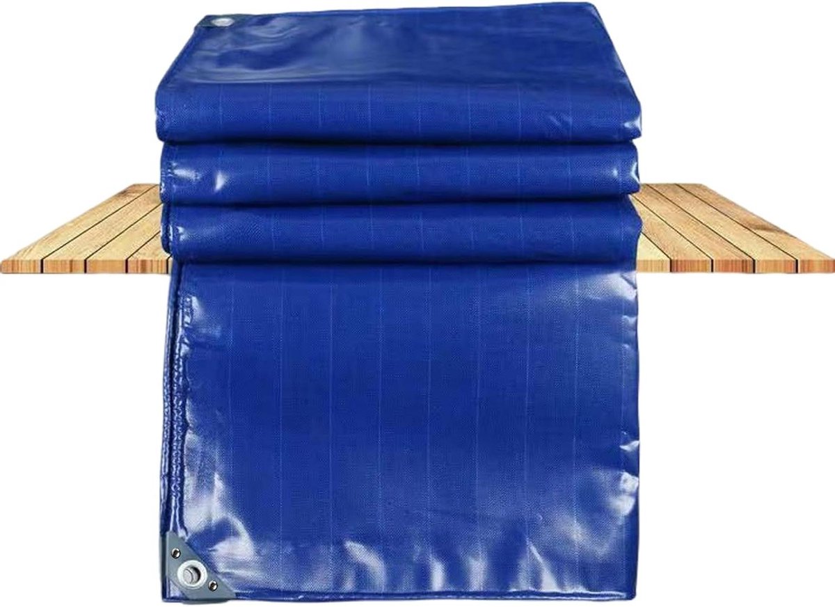 Waterdicht Zeildoek - Zwaar Dekzeil - Buiten Beschermen - Versterkte Randen - 1.5x1.5 m - Blauw