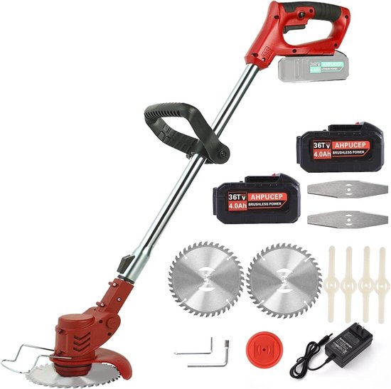 Elektrische Bosmaaier - Onkruid Trimmer - Gazon Snoeien - Draadloos Oplaadbaar - 45 cm Snijbreedte - N.v.t. — afbeelding 3