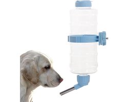 Knaagdier Drinkfles - Huisdier Waterdispenser - Kooi Hydratatie - Lekvrije Automatische Stroom - 30x11.6x11.6cm - Blauw