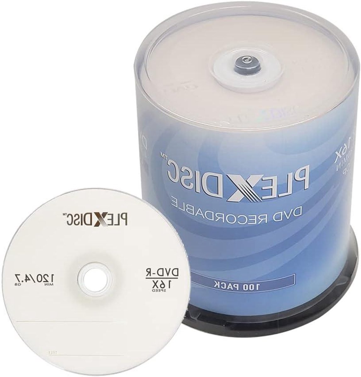 Opneembare DVD-R - Lege Media - Data Opslag - Hoge Schrijfsnelheid - 100 Stuks - Wit