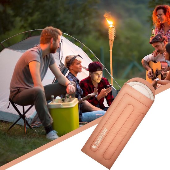 Slaapzak Volwassenen - Kampeerslaapzak Lichtgewicht - Buitenavonturen Kamperen - Waterdicht Alle Seizoenen - 220x75cm - Unisex — afbeelding 3
