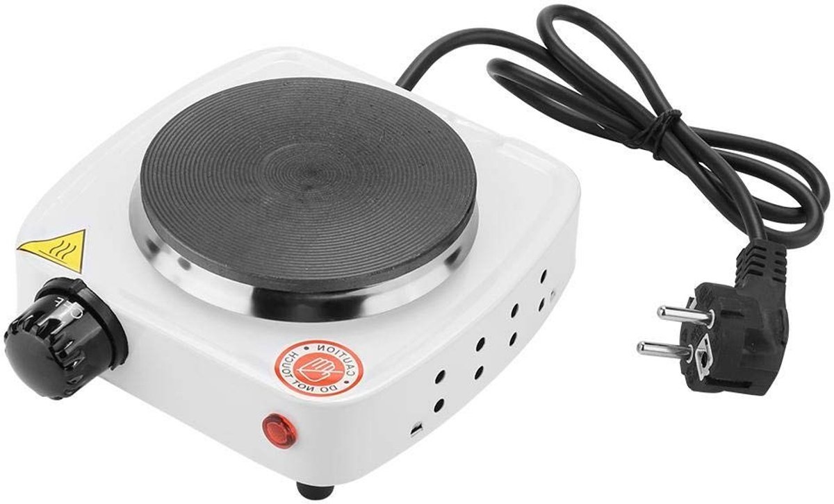 Solidchoice - Dailygoody - Elektrische Kookplaat - Draagbare Kookplaat - Voor Koffie en Thee - RVS - Compact en Licht - 500W Vermogen - Geschikt voor Thuisgebruik