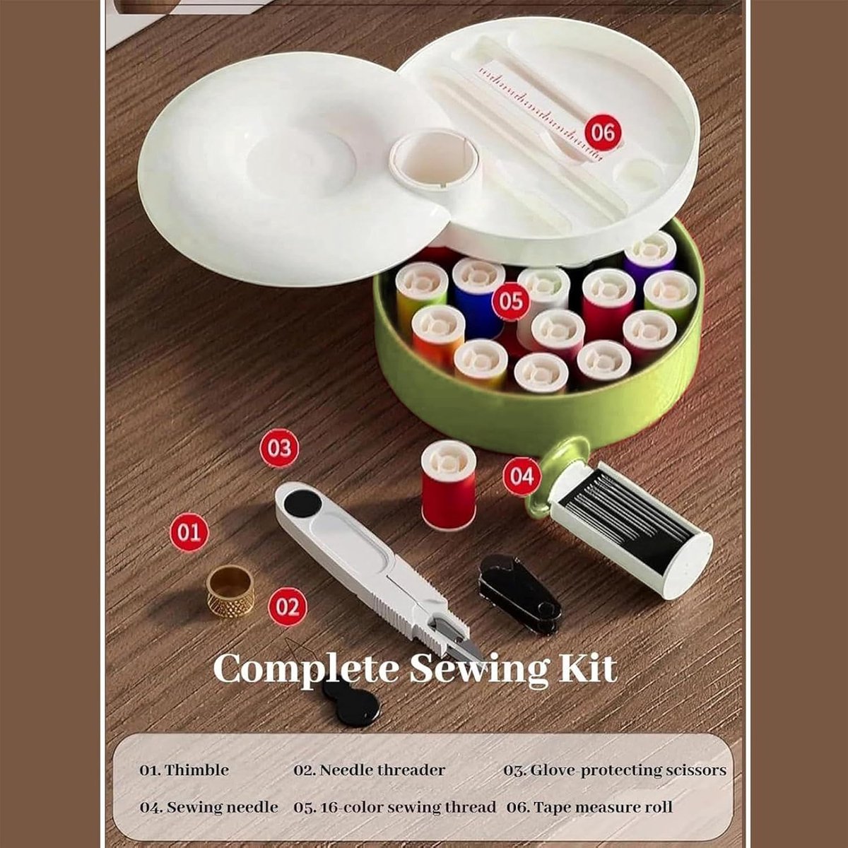 Klein etui voor volwassenen, multifunctionele compacte organizer met overlappende vakken, handleiding voor beginners, thuis en praktisch cadeau — cadeau in Cadeau-ideeën - foto 2