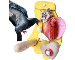 Vogel zitstok - Kauwspeelgoed kooi - Vogel vermaak - Stimuleert klauwgezondheid - 19 x 12 x 10 cm - Uniek