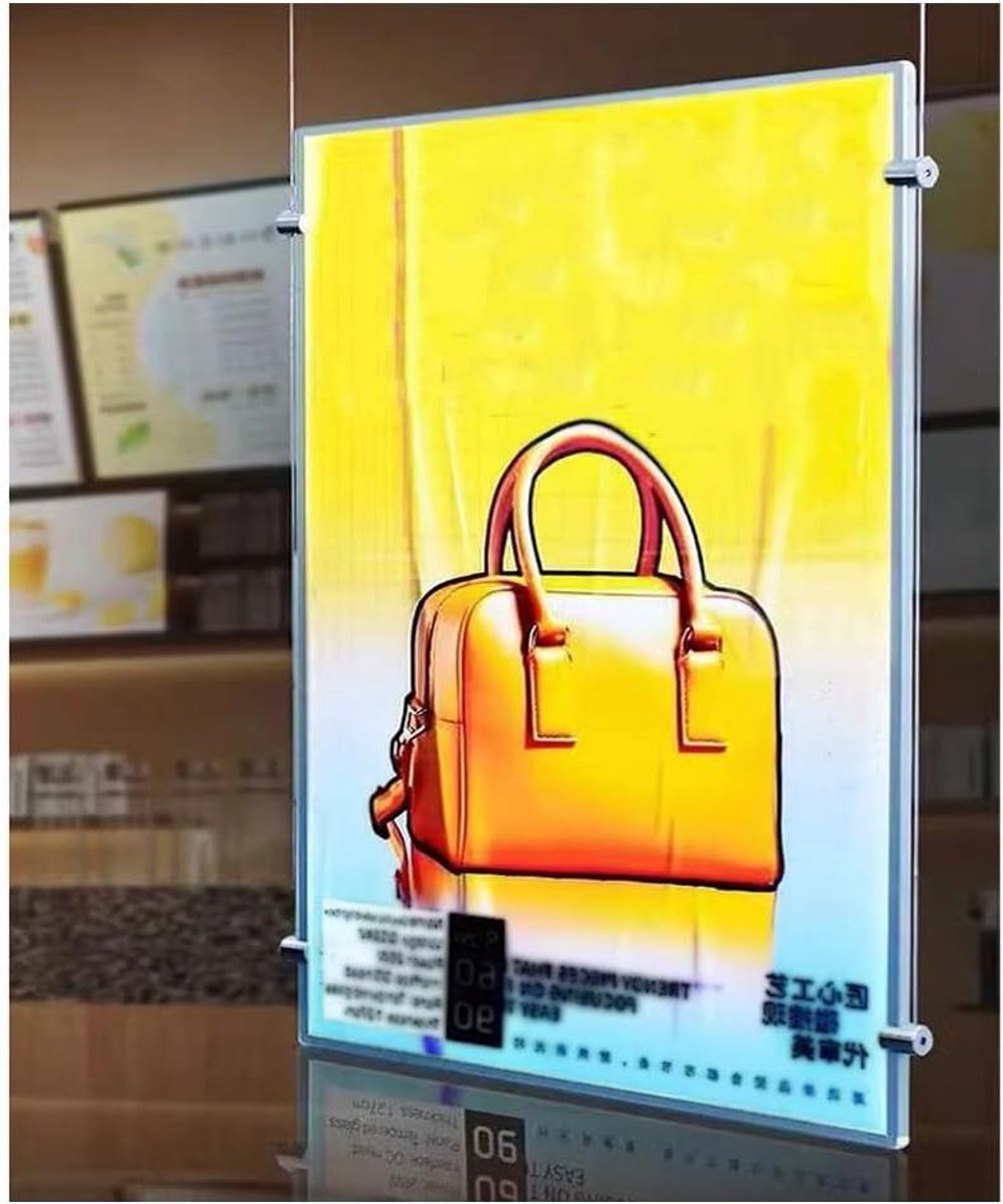 LED Lichtbak - Dubbelzijdig Bord - Reclame Tonen - Ultradun Snap Frame - 60x120cm - Zilver