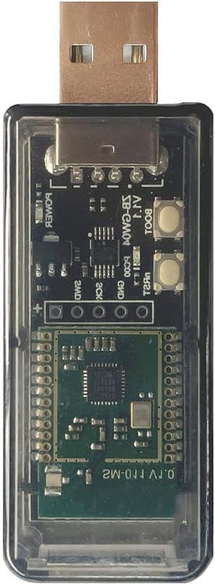 ZigBee USB Dongle - Gateway Analyzer - Domotica Besturen - EFR32MG21 Chip - 135 Gram - Transparant-Zwart