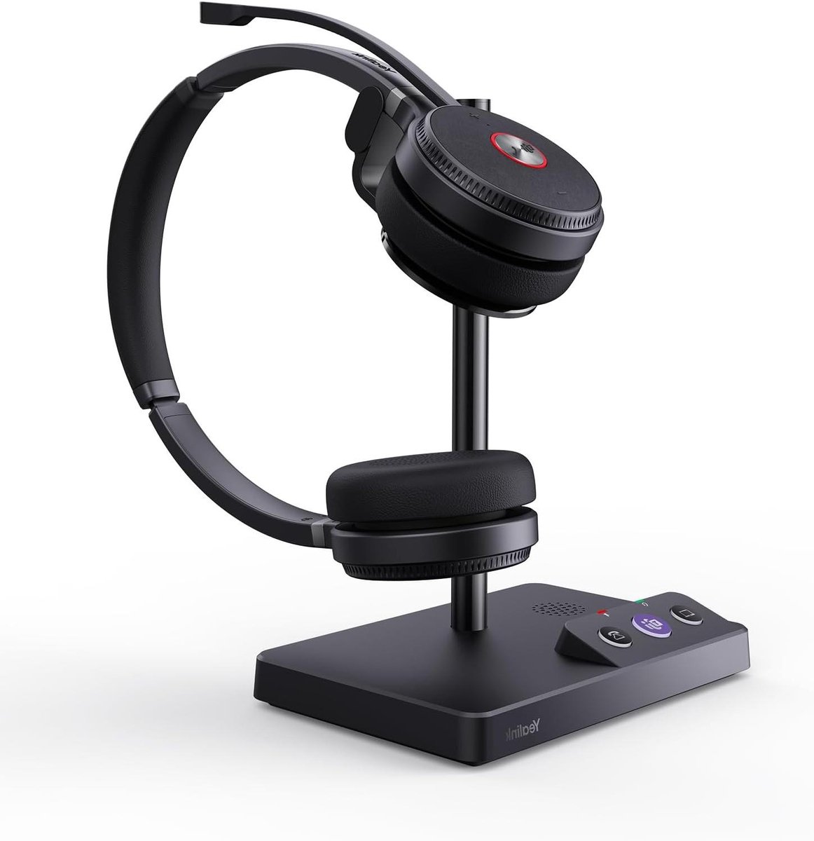 Draadloze DECT Headset - Bureau headset - Professionele communicatie - Teams gecertificeerd - 160m bereik - Zwart