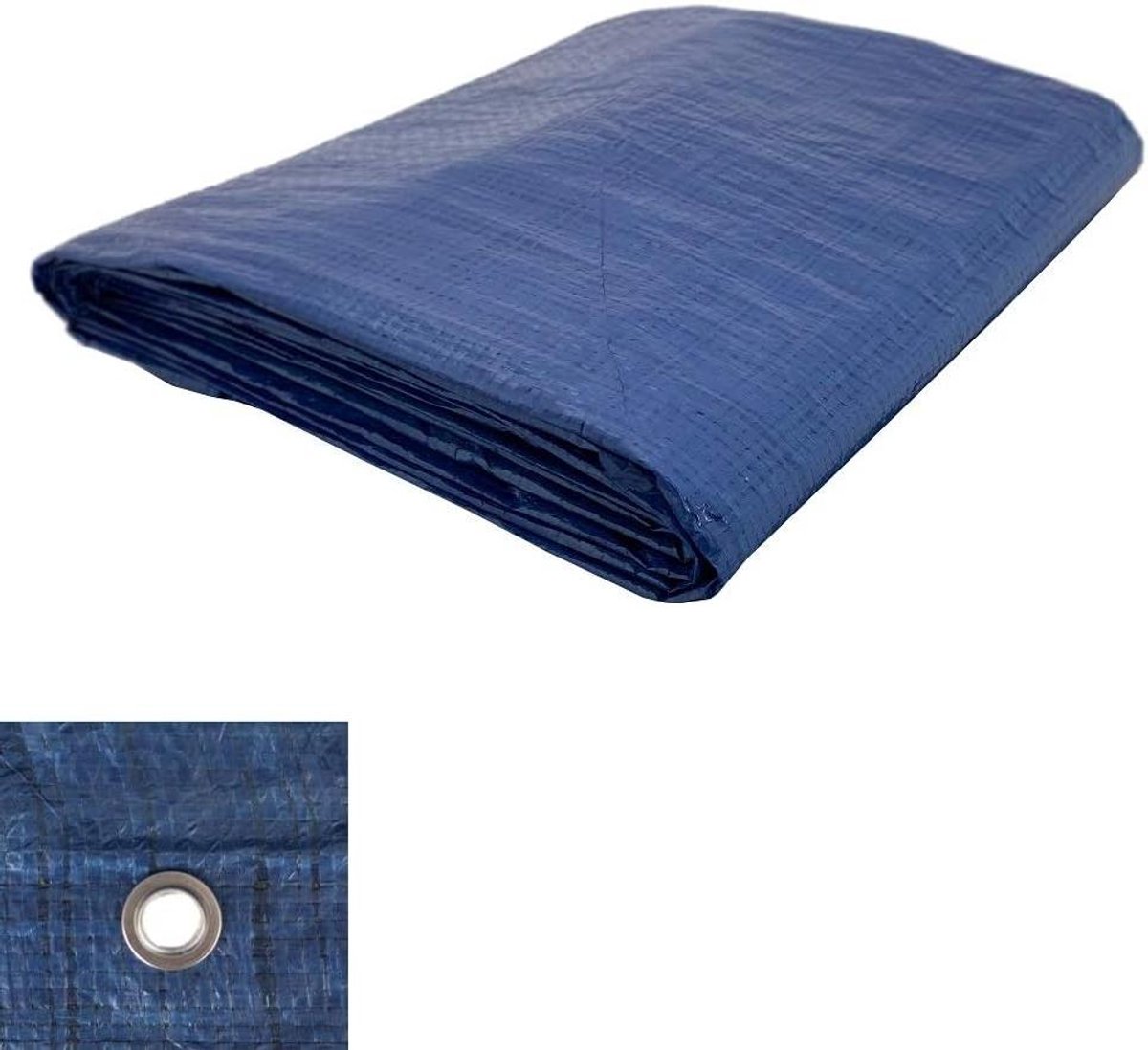 Beschermzeil - Afdekzeil Tuin - Buiten Spullen Dekken - Waterdicht Aluminium Ogen - 4x6 Meter - Blauw