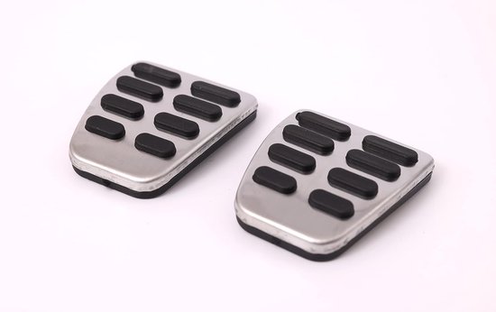 Pedaal Covers - Antislip Pedalen - Handgeschakelde Auto - Roestvrij Staal - 3 Delig - Zilver van Merkloos — afbeelding 3