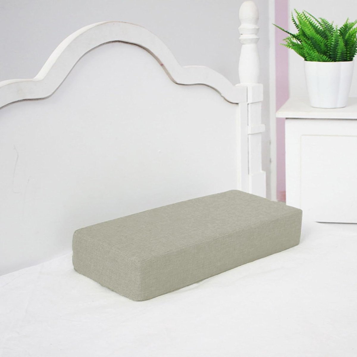 Armsteunkussen - Hoofdbord kussen - Comfortabel lezen - Op maat te maken - 60 x 20 x 20 cm - Grijs