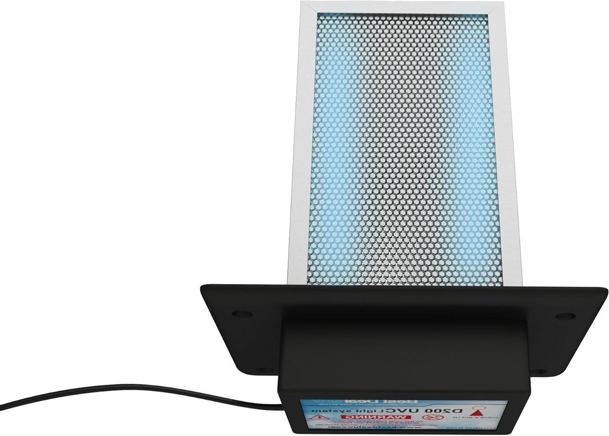 Luchtzuiveraar Duct - Inbouwunit UV - Luchtkwaliteit Verbeteren - Dubbele UV Lamp - Voor HVAC - Zilver