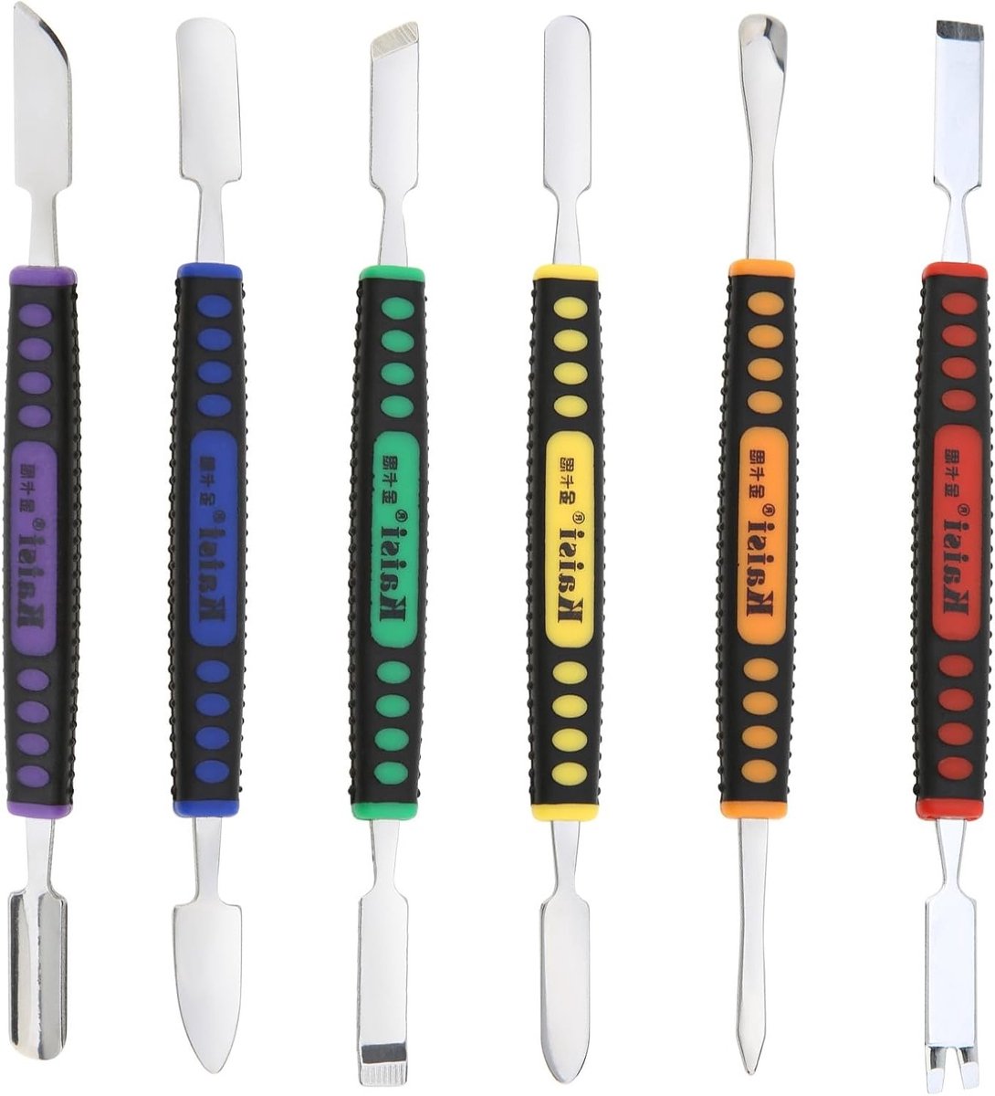 6-delige Dual Ends Metal Spudger Set, Professionele Prying Opening Tool Kit voor iPhone, iPad, Tablet en Laptop Reparatie