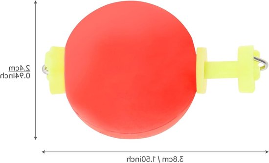 10 Stuks EVA Foam Vissen Drijvers - Ronde Bobbers met Snap-On Drukknop, Ideaal voor Hengelsport — afbeelding 4
