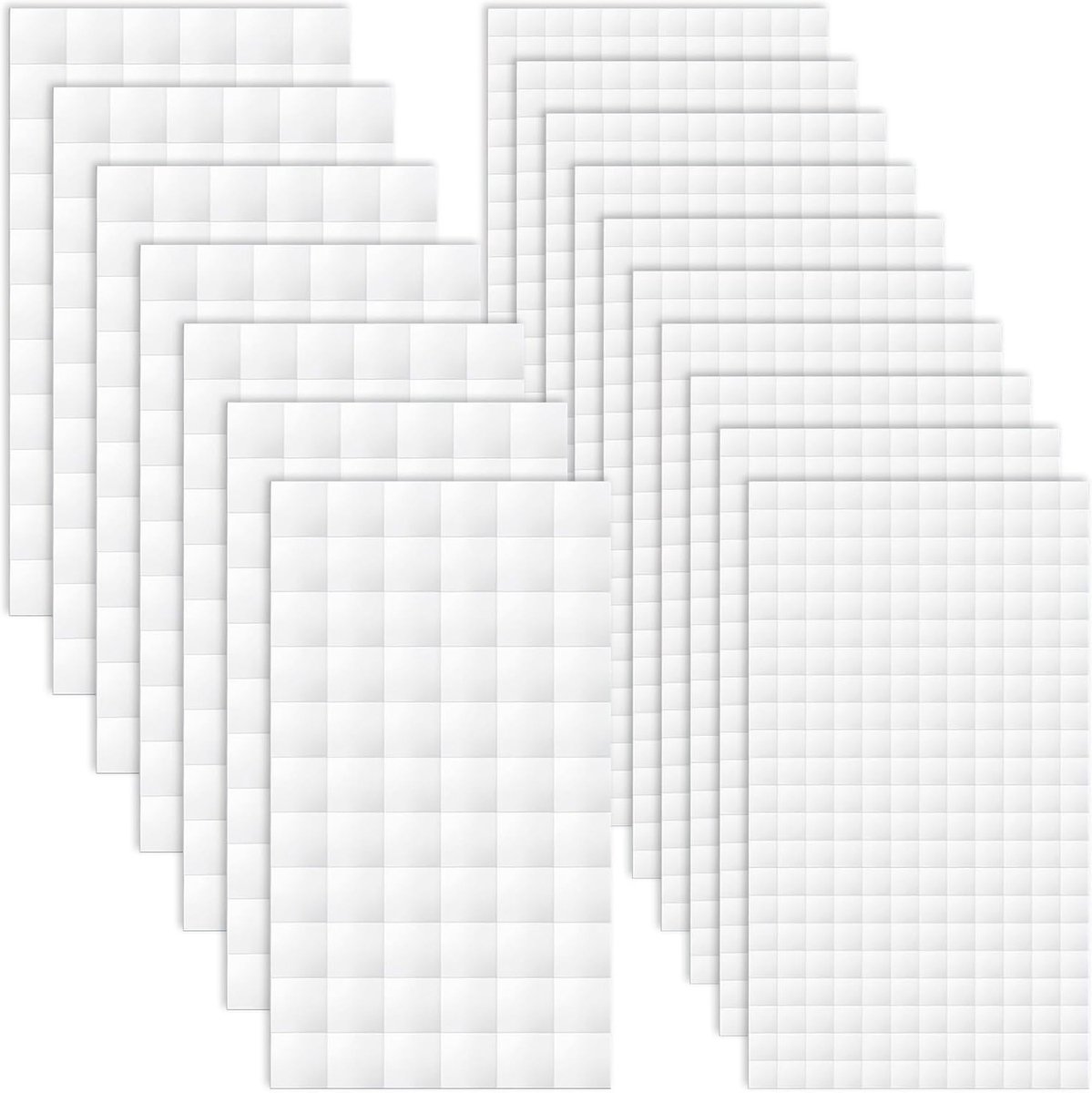 Dubbelzijdige 3D Lijmpunten - 3102 Stuks Foam Lijmpads voor Knutselprojecten, 6mm en 12mm Adhesieve Pads