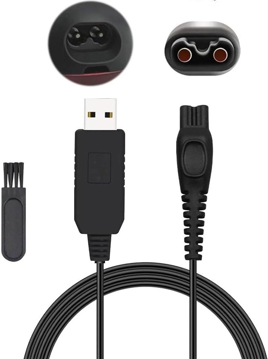 Krachtige 15V USB Oplader voor Trimmer en Scheerapparaat - Compatibel met One Blade HQ8505, Series 3000, 5000, 7000, 9000, MG5750, MG7790 - Oplaadkabel en Voedingsadapter