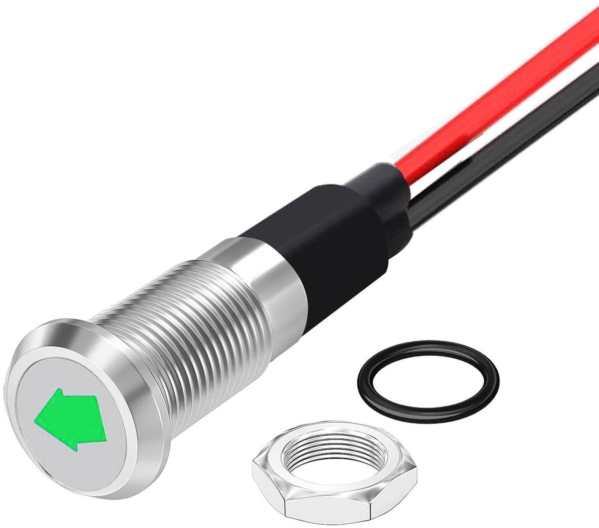 RUNCCI-YUN 12-24V 8mm DC Groene LED Indicator Licht voor Auto, Boot en Universele Voertuigen