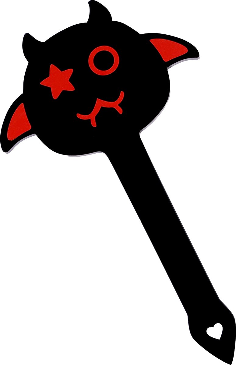 Smart Moves - Naughty Devil Paddle - Zwart/Rood