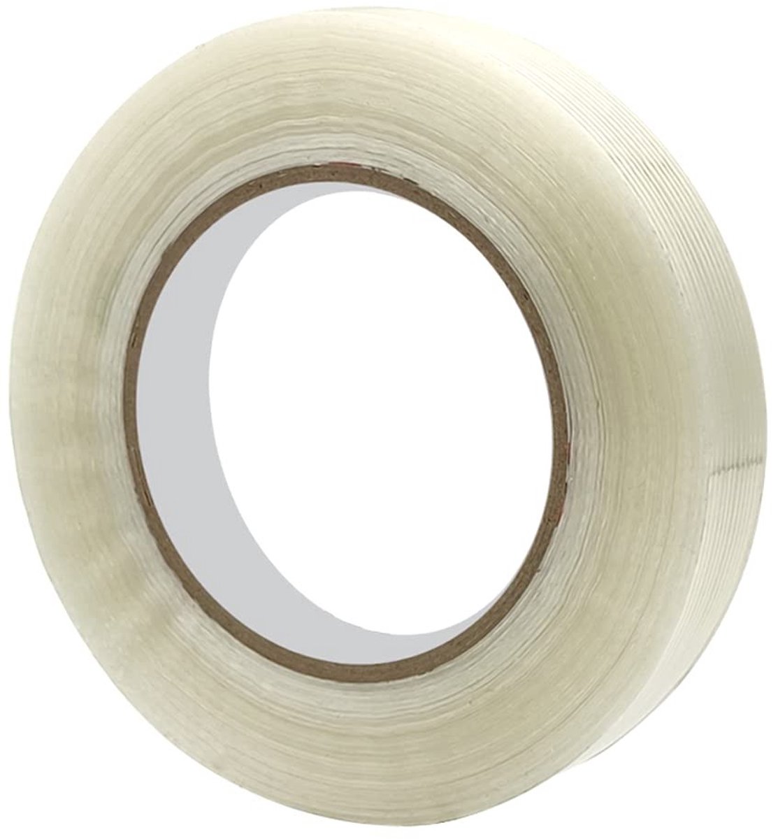 Versterkte filament tape 20 mm x 50 m, doorzichtig, ideaal voor verpakken, bevestigen en versterken