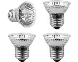 Turtle Heat Lamp 25W E27 Dimbaar voor Terrarium - UVA UVB Verwarming voor Schildpadden, Hagedissen en Aquaria - Set van 4 Stuks