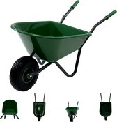 Kinderkruiwagen uni donkergroen 40 kg 20L kunststof kuip massief rubberen wielkruiwagen tuinkruiwagen