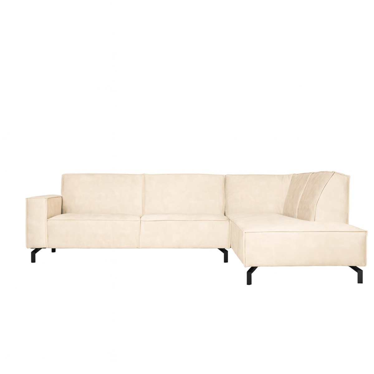 Mysofa 2,5-zits Hoekbank Floris - Rechts Beige Velvet - 285x210x82cm