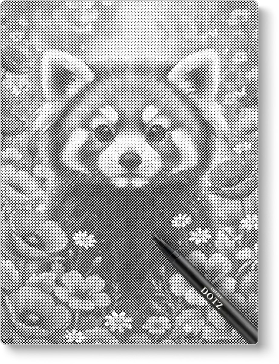 Wasbeer met Bloemen | Dot painting | 50x60cm Meest gekozen | Dot painting | Oh My Dotz | Dots stippen | Diamond painting & Schilderen op nummer alternatief | Happy hobby