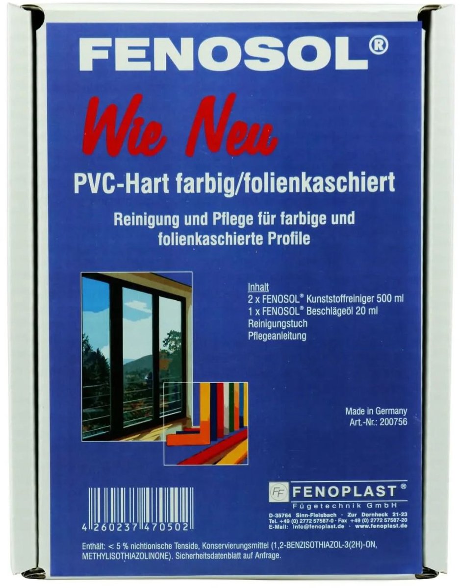 PVC reiniger set voor kunststof kozijnen – reiniger en onderhoudsmiddel