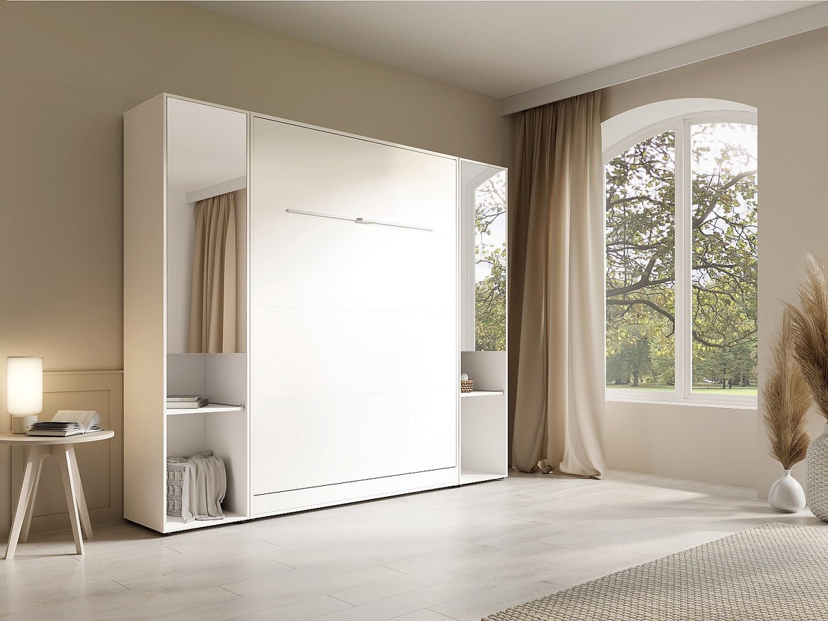 Vente-unique Bedkast hout wit 140 x 200 cm