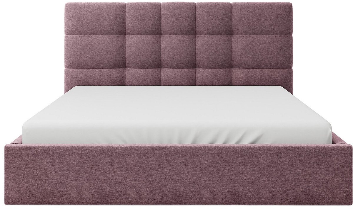 Vente-unique Bed met opbergruimte stof bordeaux 180 x 200 cm (Super King Size Bed)