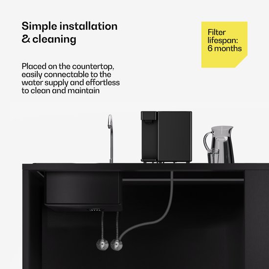 Klarstein Velaire ijsmachine & waterdispenser - IJsmachine voor op het aanrecht, 2 liter tank, 2 ijsblokjesformaten, PAC-filter, touchscreen, filterherinnering, 10 kg/24 uur, voor thuisgebruik van Merkloos — afbeelding 2