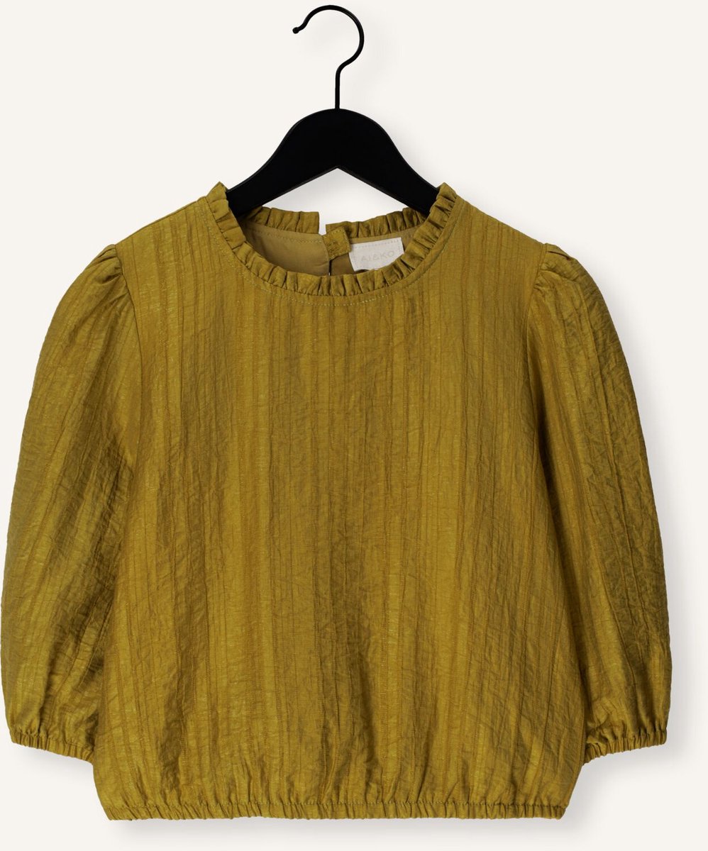 Ai&Ko Alika Structure Lyo 512 G Tops & T-shirts Meisjes - Shirt - Oker - Maat 164