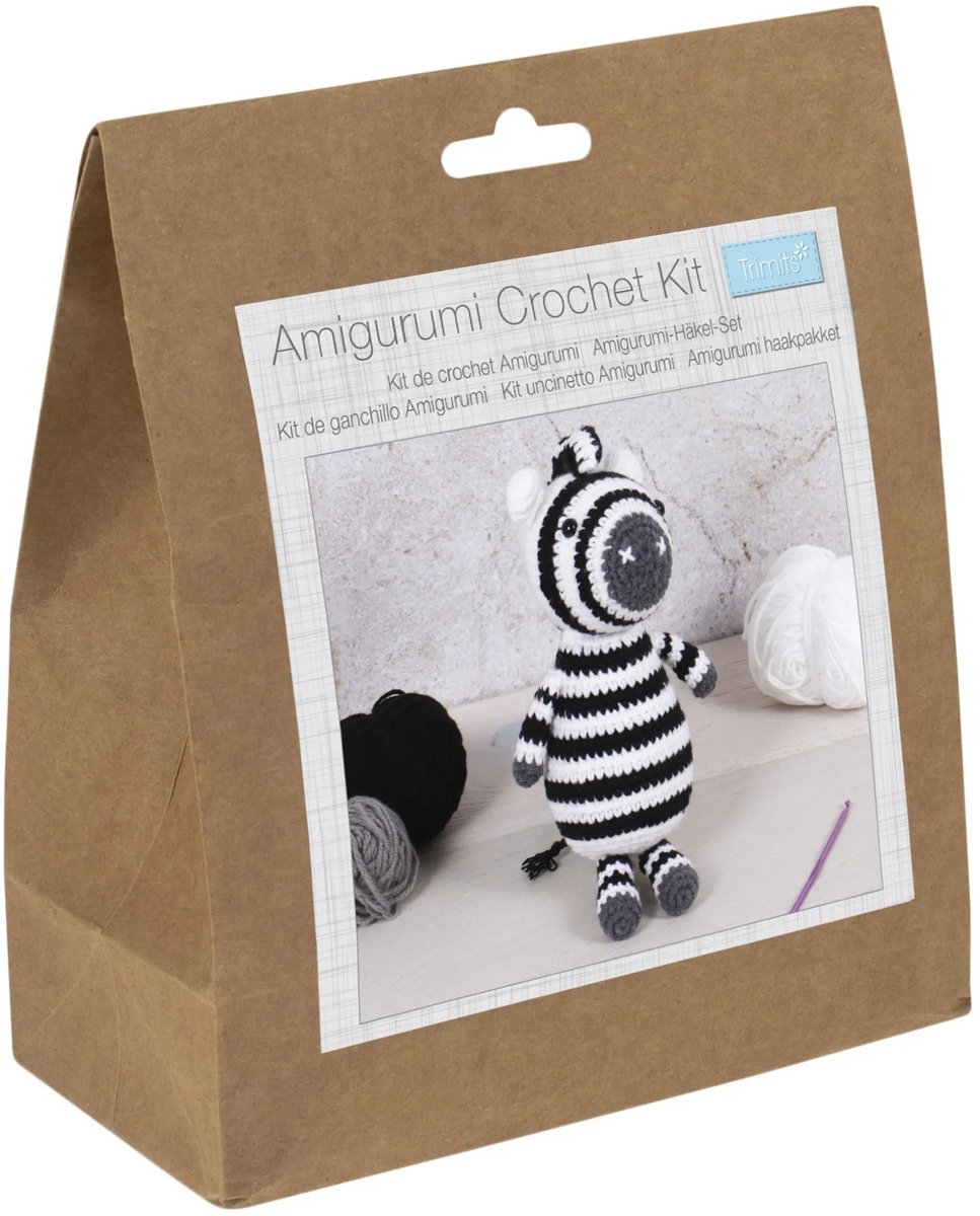 trimits Amigurumi-haakset zebra