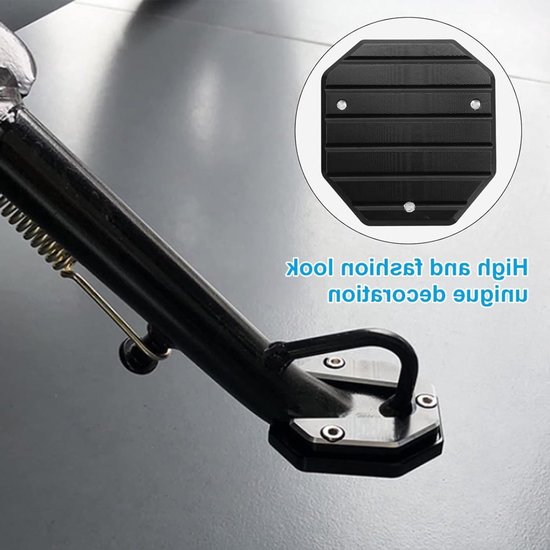 Zijstandaard Verlengingsplaat voor Motorfietsen - Versterkte Steun voor Stabiliteit en Veiligheid - Accessoires voor Scooters en Motoren — afbeelding 4