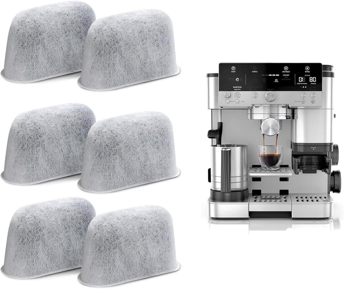 Waterfilter voor Ninja Koffiezetapparaat ES601/701 - Kokosnoot Geactiveerd Koolstoffilter, 6 Vervangfilters voor Betere Koffiesmaak en Onderhoud van het Apparaat