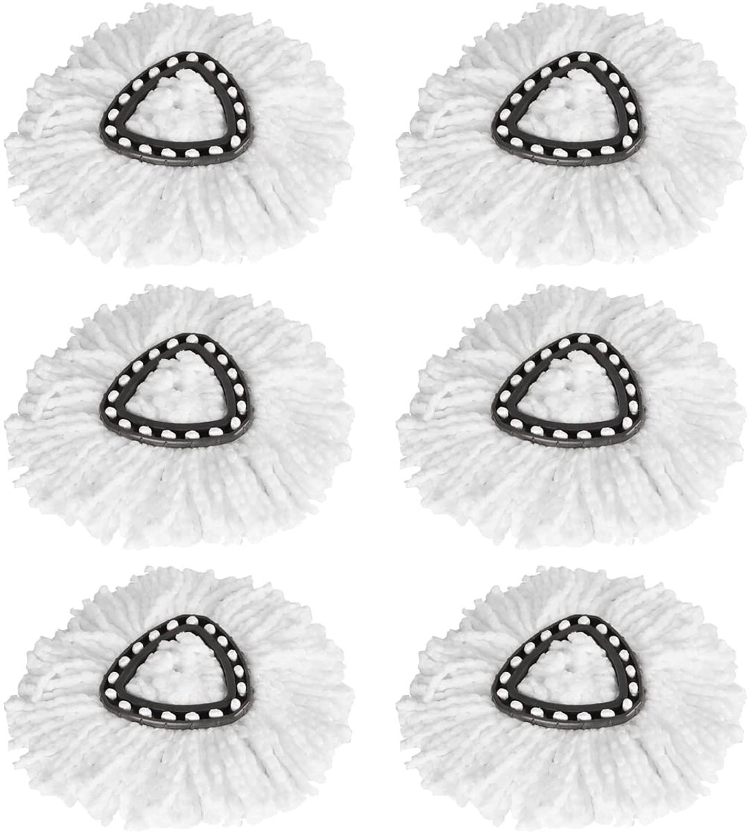 6-Pack Microfiber Vervang Mop Hoofden voor Driehoek Spin Mop