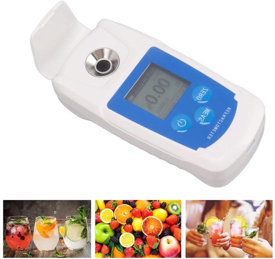 Digital Brix Refractometer, Excellent Chip Sensitive Response Brix Tester HD Backlight Display Convenient to Use Brix Meter Refractometer for Beverage Fruit Sugar van Merkloos	 — afbeelding 3