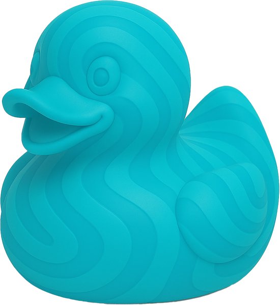 Turquoise badeend met golvend patroon