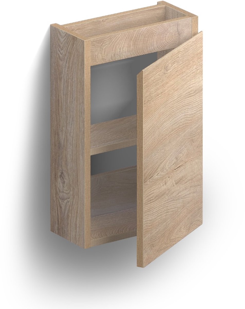 Clou - Inbe Onderkastje Voor Flush 3 En Set 3 Fonteinen. Met Deur 36 Cm, Grieks Eiken