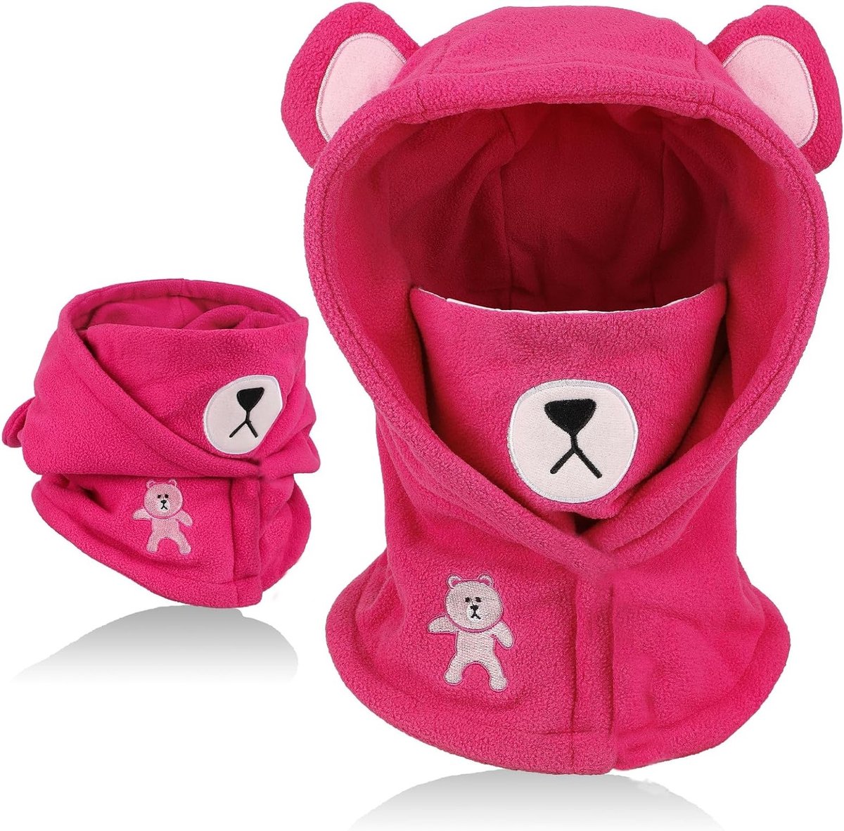 Thermische Fleece Balaclava met Dierenthema voor Kinderen - Multifunctionele Winddichte Ski Masker, Warme Hoed en Sjaal voor Jongens en Meisjes