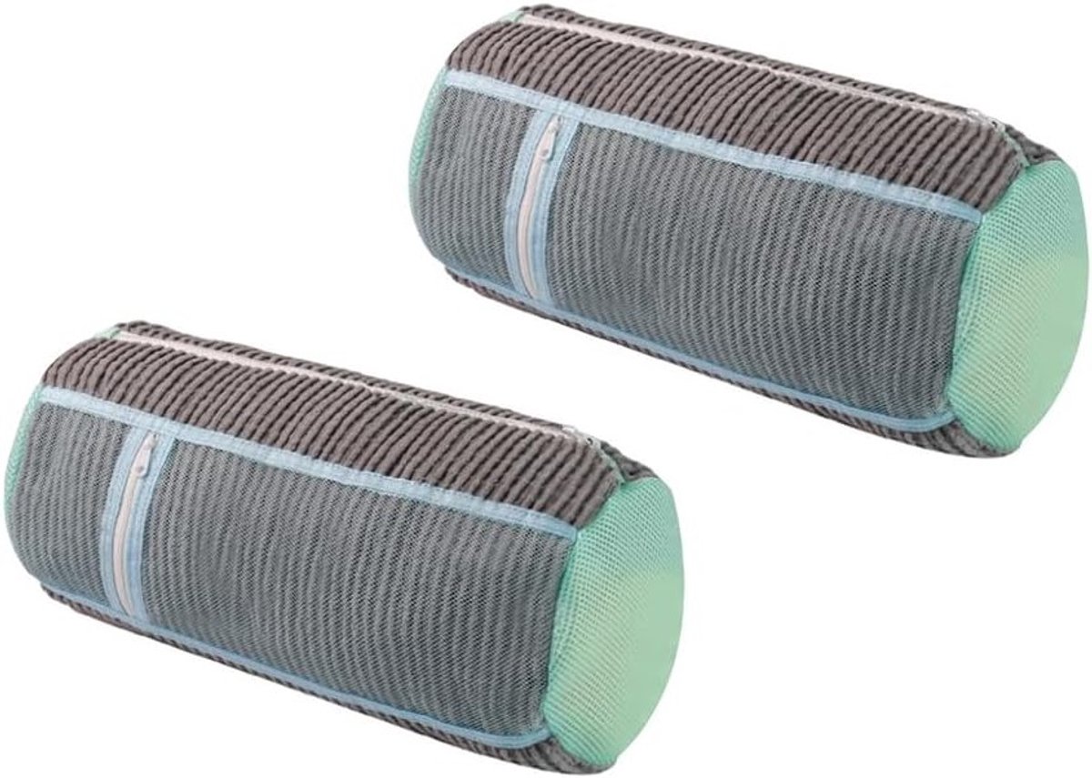 Schoenwaszakken voor de Wasmachine - 2 Stuks, Mesh Waszakken voor Sneakers en Sportschoenen, 39 x 19 cm, Ideaal voor Canvas en Hardloopschoenen