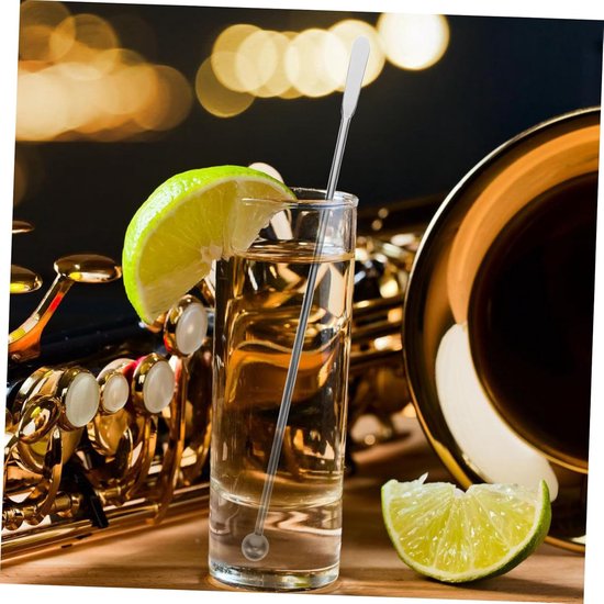 Roerstaaf - Sap mengstaafjes - Cocktails mixen - Roestvrij staal - 19.2 cm - Zilver — afbeelding 2