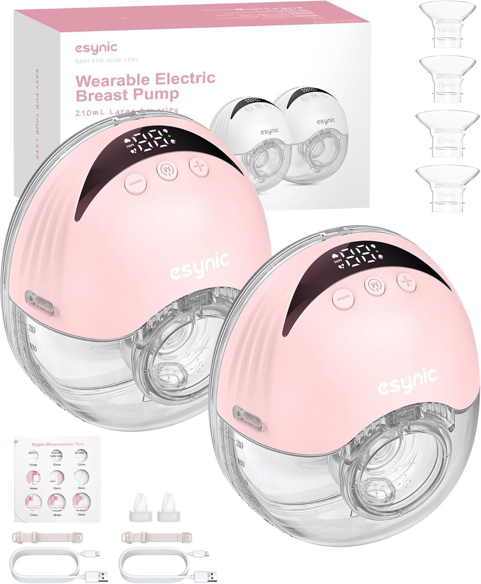 Draagbare Borstkolf Elektrische Pomp Melk Afkolven Dubbele Pomp 210ML Capaciteit Roze