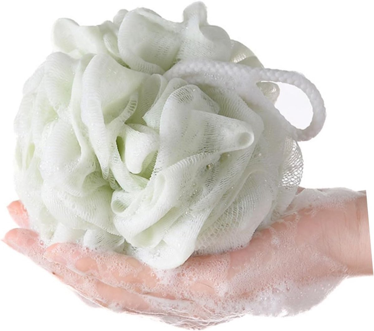 Badset Met Gaas - Douchepoef Set - Exfoliërende Reiniging - Verzachtend Effect - 12cm Diameter - Grijstinten