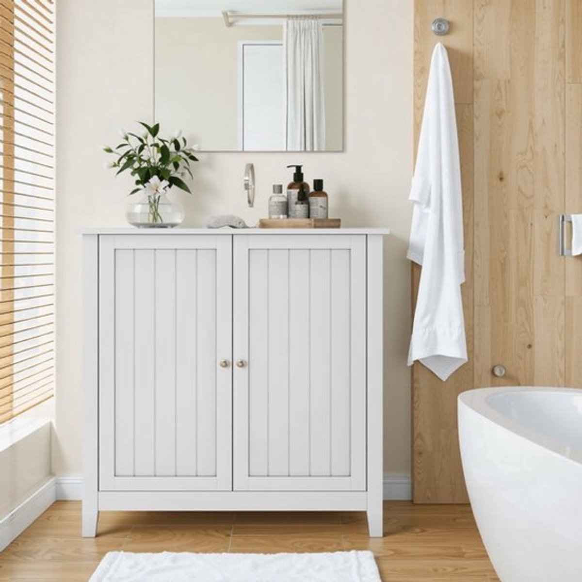 Dressoir – Opbergkast – Ladekast – Kast – Tv-meubel – Wit – Vloerstaand – Verstelbare Plan