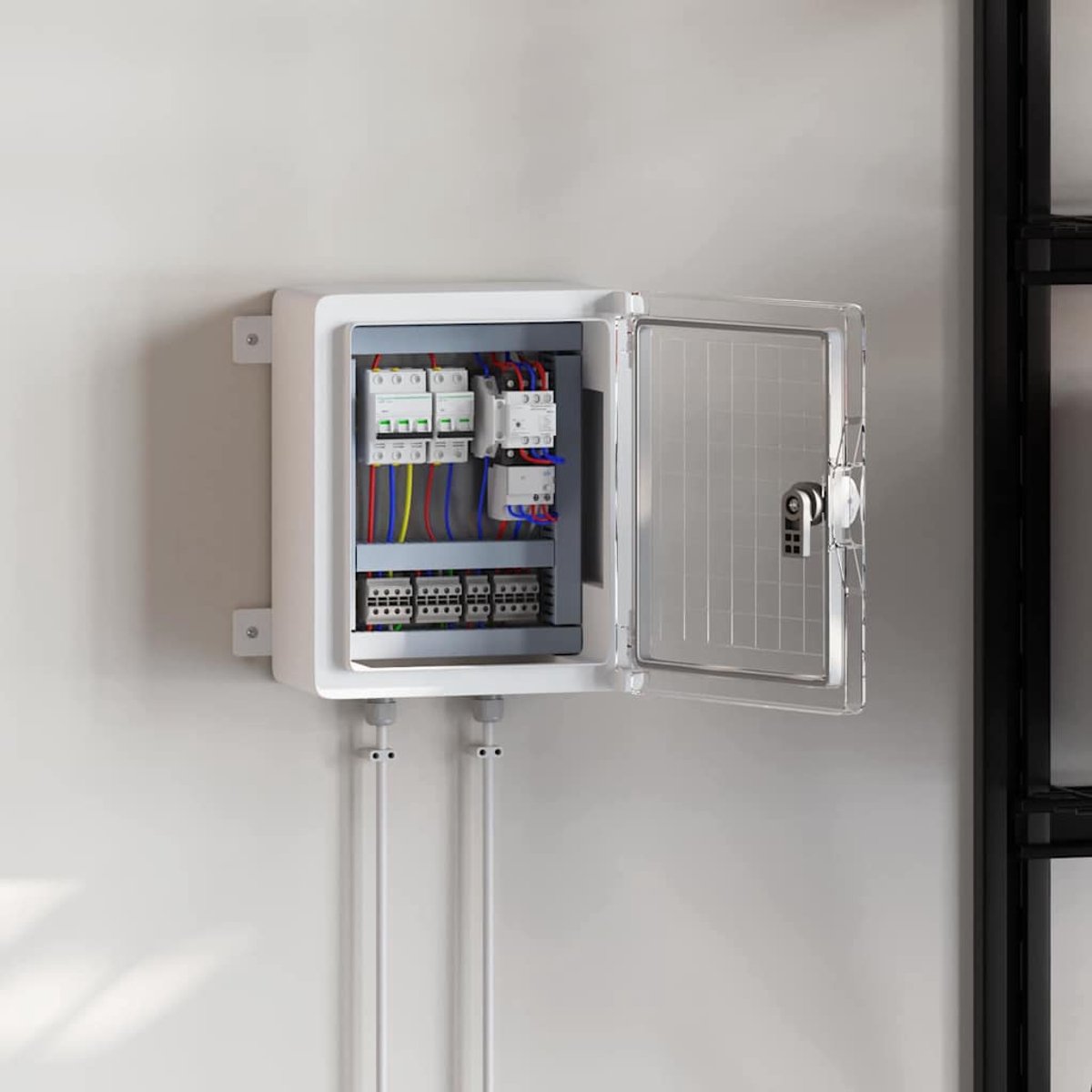 vidaXL - Besturingskast - Grijs - 32 - x - 13 - x - 30 - cm - ABS - Kunststof