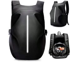 Helmrugzak Motorhelm Rugtas - Motorhelm Tas Rugzak - Waterdicht Motorfiets Helm Rugzak - Met Reflecterende Strips - Grote Capaciteit 40L - Zwart