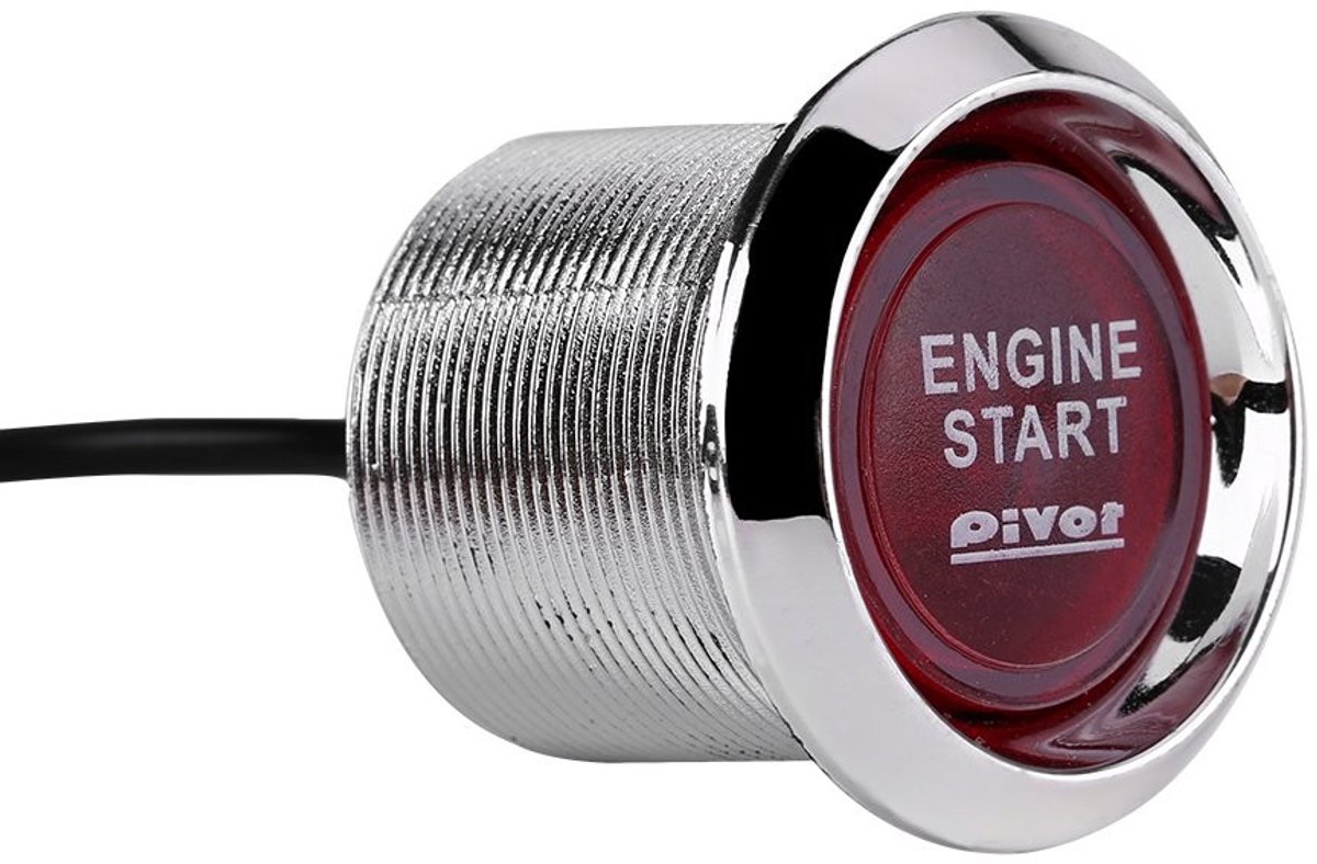 Allecto - Universele 12V Auto Motor Startknop met LED Licht - Rood