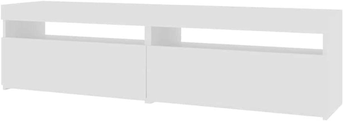 vidaXL Tv-meubelen 2 st met LED-verlichting 75x35x40 cm hoogglans wit
